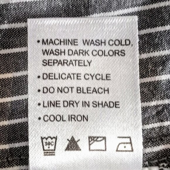 Bare Denim Embellished Grey Striped Tie Front Cotton Jacket - Picture 7 of 8